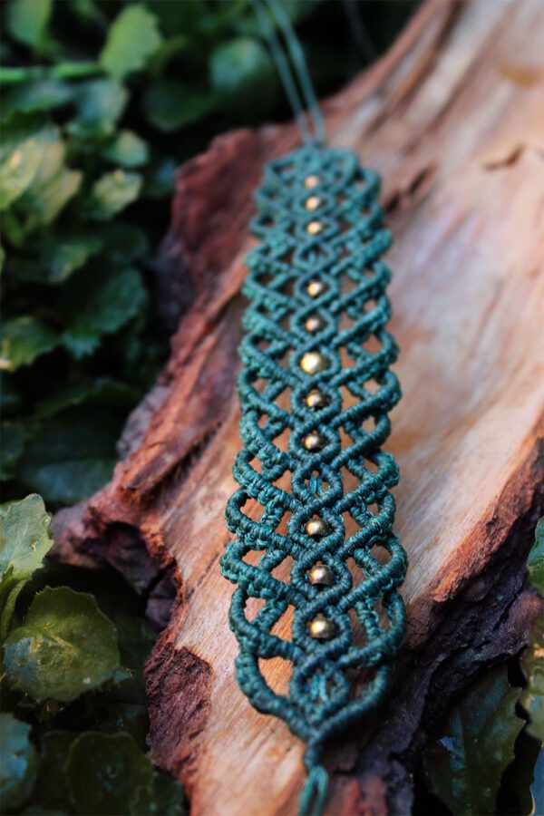 Chevron macrame nehme bracelet